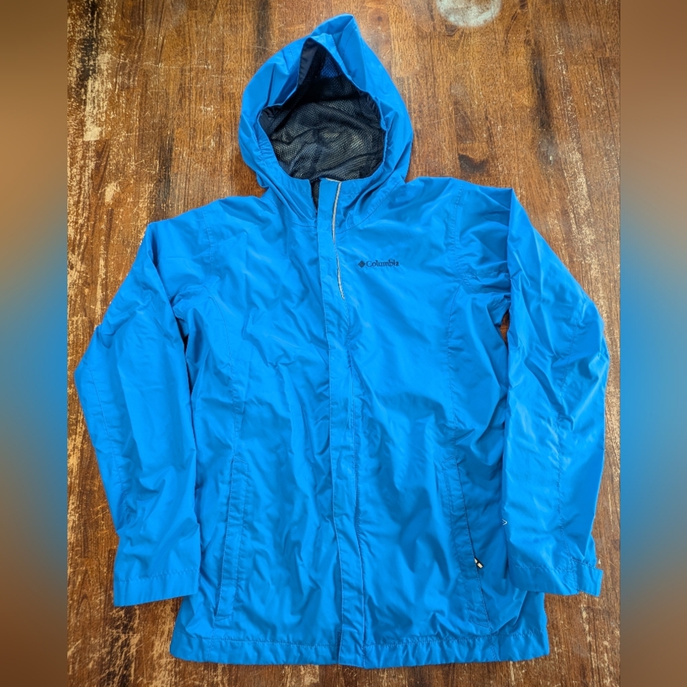 Columbia Windbreaker Jacket Kids Outdoor Outerwear FullZip Hood Youth Large Used